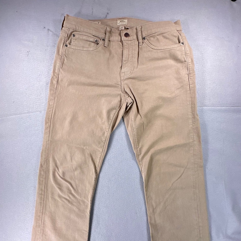 J.Crew 484 Slim Fit Chino Pants Mens 33x32 Tan Khaki Stretch Cotton Re-Imagined
